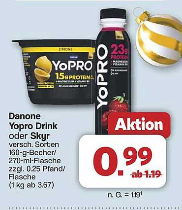 Danone Yopro Drink oder Skyr