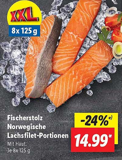 Fischerstolz Norwegische Lachsfilet-Portionen