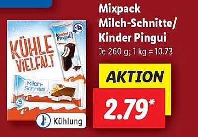 Mixpack Milch-Schnitte/Kinder Pingui