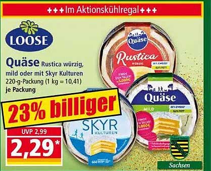 Quäse Rustica würzig, mild oder mit Skyr Kulturen