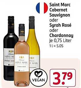 Saint Marc Cabernet Sauvignon oder Syrah Rosé oder Chardonnay