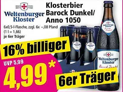 Weltenburger Kloster Klosterbier Barock Dunkel/Anno 1050