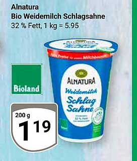 Alnatura Bio Weidemilch Schlagahne