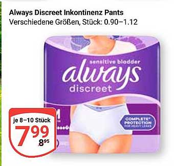 Always Discreet Inkontinenz Pants