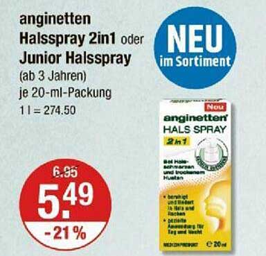 anginetten Halspray 2in1 oder Junior Halspray