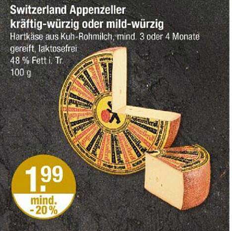 Appenzeller kräftig-würzig oder mild-würzig