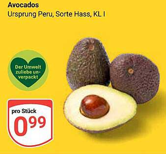 Avocados Ursprung Peru, Sorte Hass, KL I