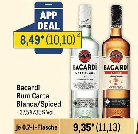 Bacardi Rum Carta Blanca/Spiced