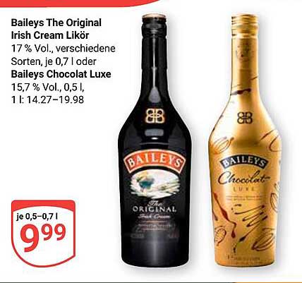 Baileys The Original Irish Cream Likör