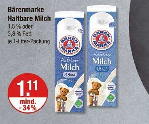 Bärenmarke Haltbare Milch