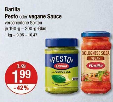 Barilla Pesto oder vegane Sauce