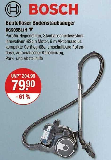 BOSCH Beutelloser Bodenstaubsauger BGS05BL1H