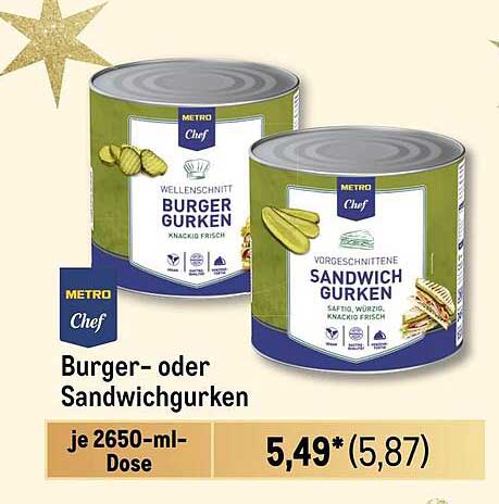 Burger- oder Sandwichgurken