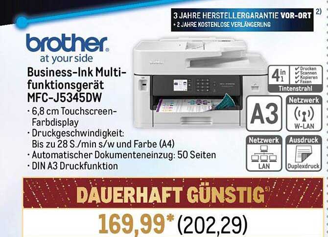 Business-Ink Multifunktionsgerät MFC-J5345DW