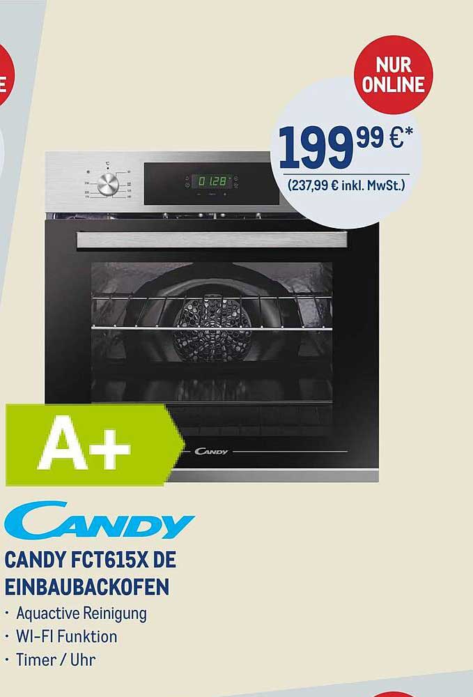 CANDY FCT615X DE EINBAUBACKOFEN