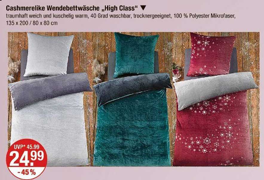 Cashmerelike Wendebettwäsche „High Class“