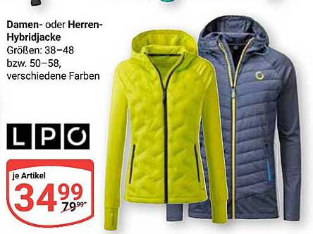 Damen- oder Herren-Hybridjacke