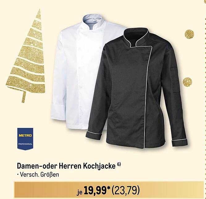 Damen- oder Herren Kochjacke