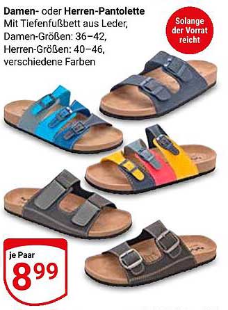 Damen- oder Herren-Pantolette