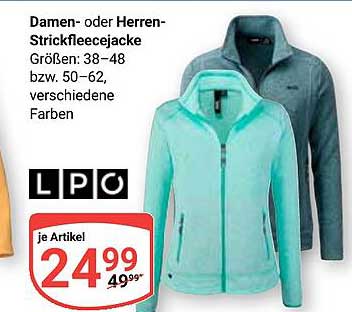 Damen- oder Herren-Strickfleecejacke