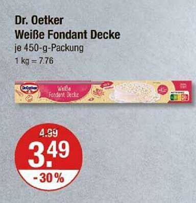 Dr. Oetker Weiße Fondant Decke