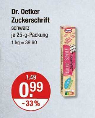 Dr. Oetker Zuckerschrift schwarz