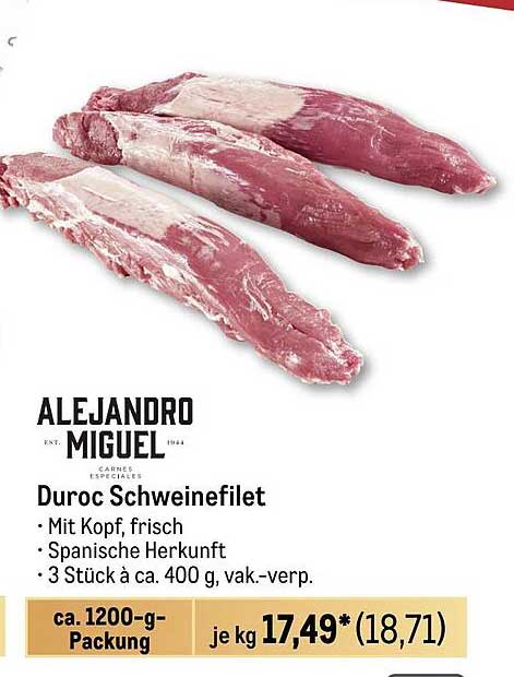 Duroc Schweinefilet