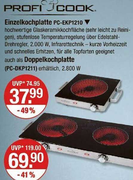 Einzelkochplatte PC-EKP1210