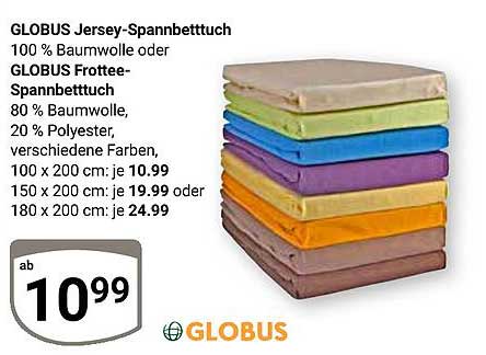 GLOBUS Jersey-Spannbettuch  
GLOBUS Frottée-Spannbettuch