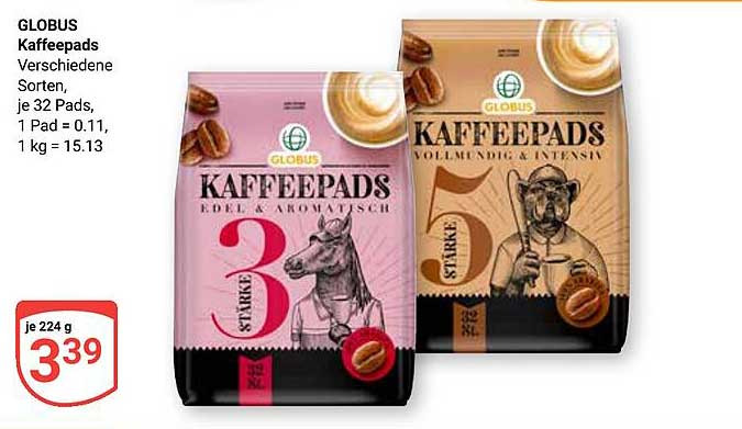 GLOBUS Kaffeepads