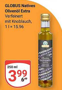 GLOBUS Natives Olivenöl Extra Verfeinert mit Knoblauch