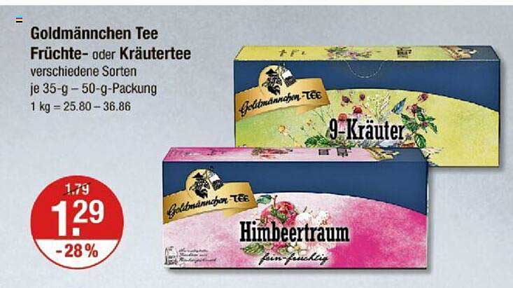 Goldmännchen Tee 9-Kräuter  
Goldmännchen Tee Himbeertraum