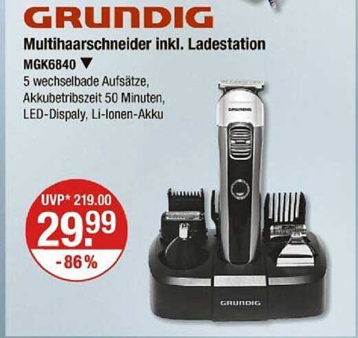 Grundig Multihaareschneider inkl. Ladestation MGK6840