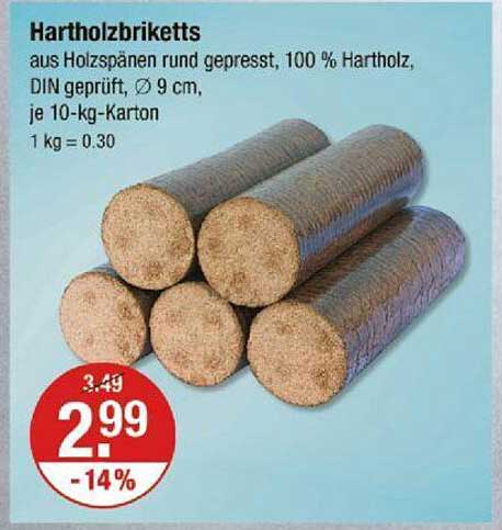 Hartholzbriketts