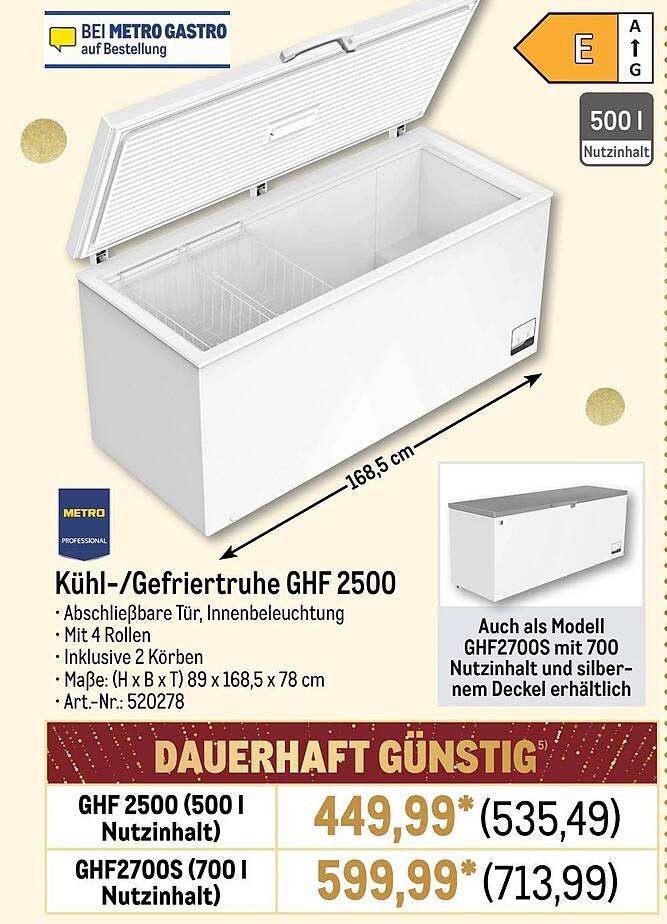 Kühl-/Gefriertruhe GHF 2500