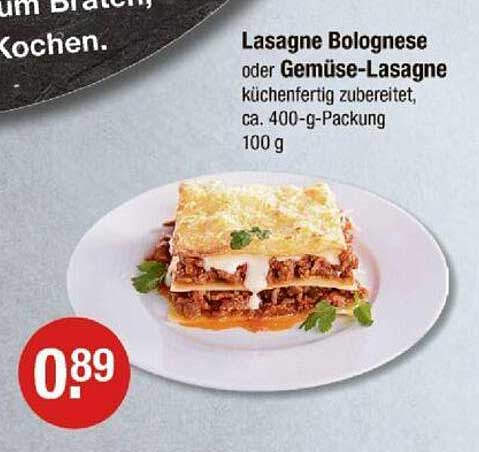 Lasagne Bolognese oder Gemüse-Lasagne