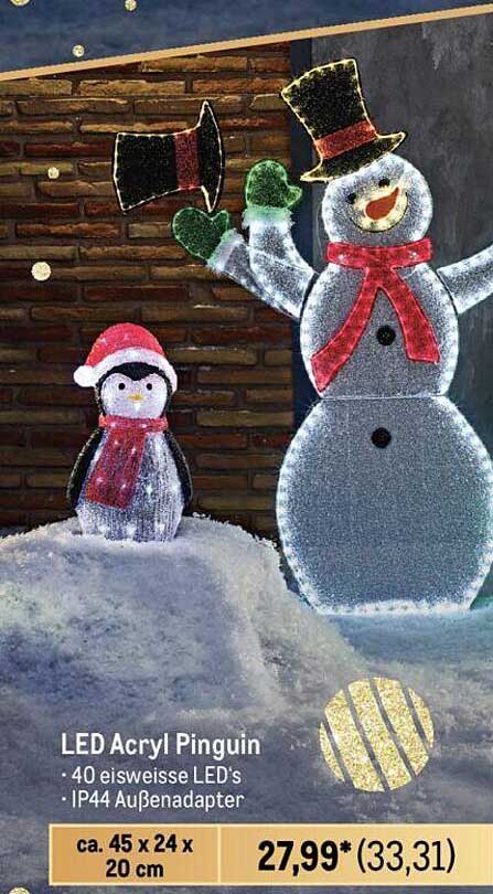 LED Acryl Pinguin