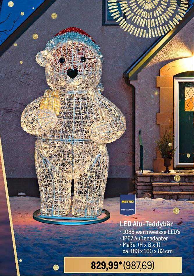 LED Alu-Teddybär