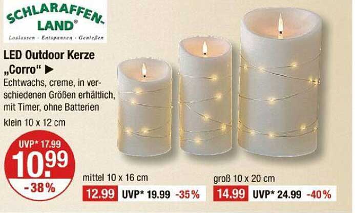 LED Outdoor Kerze „Corro“