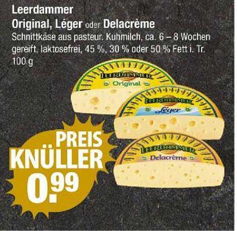 Leerdammer Original, Léger oder Delacrème