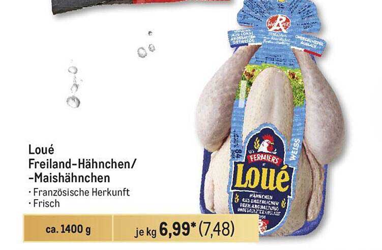 Loué Freiland-Hähnchen/Maishähnchen