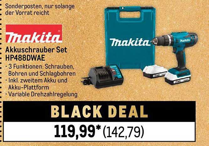 Makita Akkuschrauber Set HP488DWEA