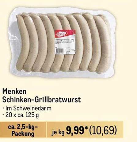 Menken Schinken-Grillbratwurst