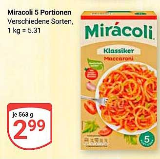 Miracoli 5 Portionen Maccaroni