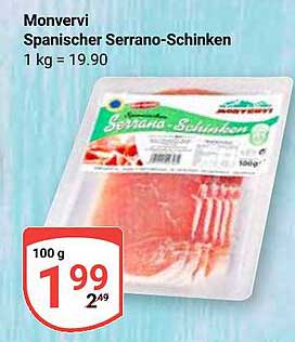 Monvervi Spanischer Serrano-Schinken