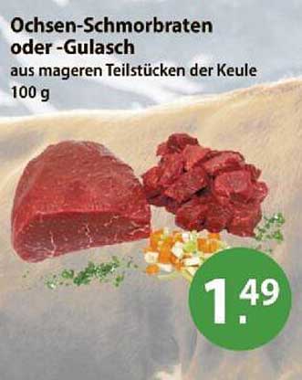 Ochsen-Schmorbraten oder -Gulasch