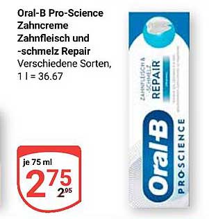 Oral-B Pro-Science Zahnpasta Repair