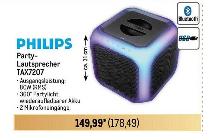 PHILIPS Party-Lautsprecher TAX7207