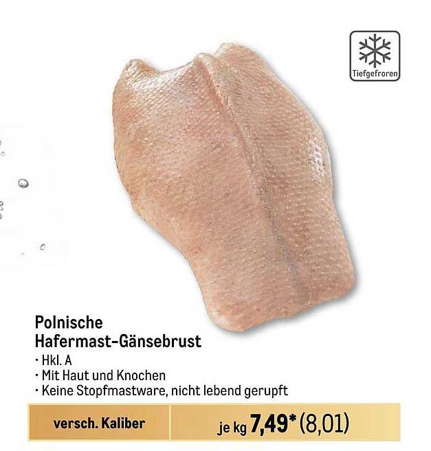 Polnische Hafermast-Gänsebrust