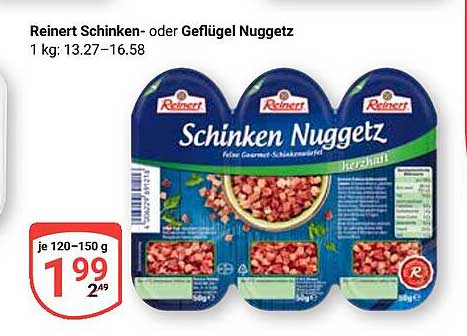 Reinert Schinken- oder Geflügel Nuggetz